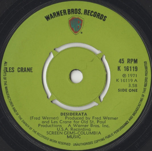 Les Crane - Desiderata (7", Kno)
