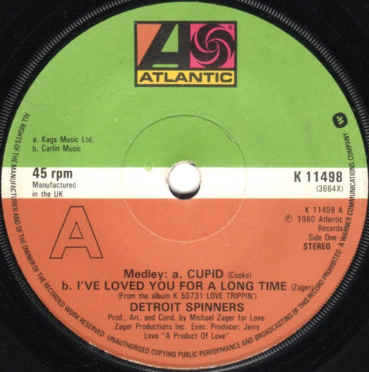 Detroit Spinners* - Medley: Cupid / I've Loved You For A Long Time (7", Single)