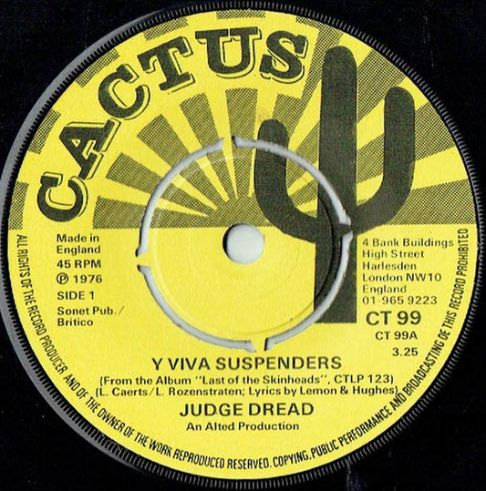 Judge Dread - Y Viva Suspenders (7")