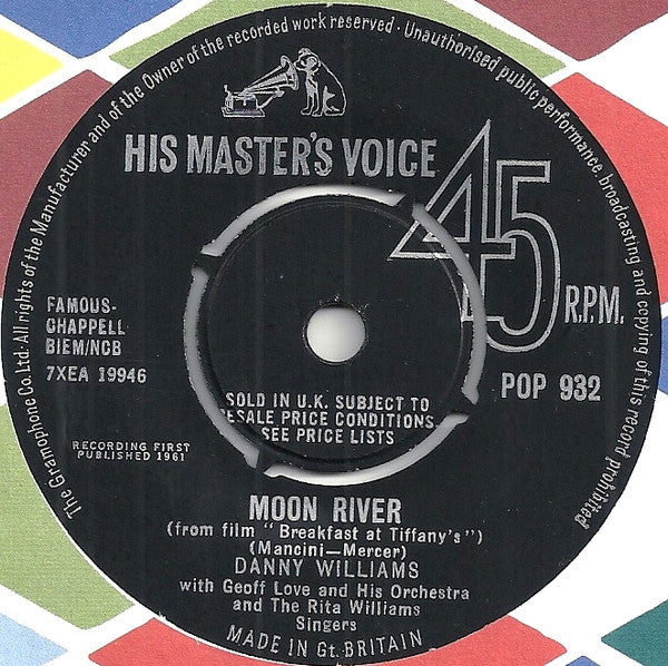 Danny Williams - Moon River (7", Single)