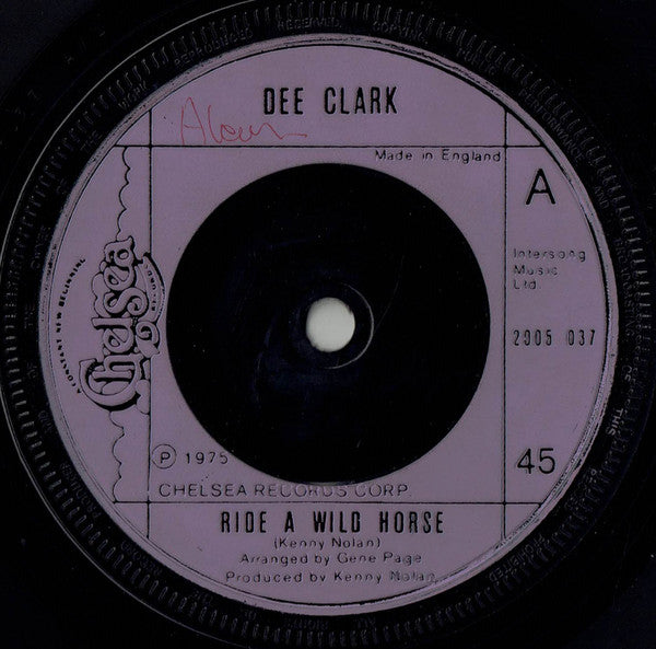 Dee Clark - Ride A Wild Horse (7", Single)
