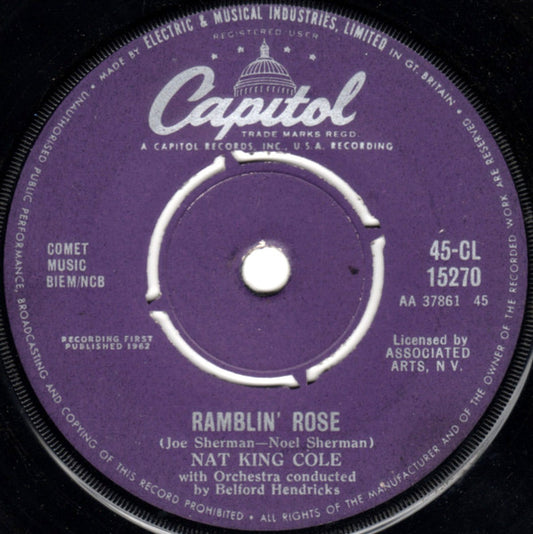 Nat King Cole - Ramblin' Rose (7", Single)