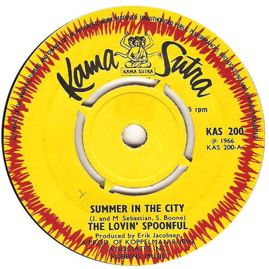 The Lovin' Spoonful - Summer In The City (7", Single, Pus)