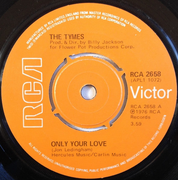 The Tymes - Only Your Love (7")