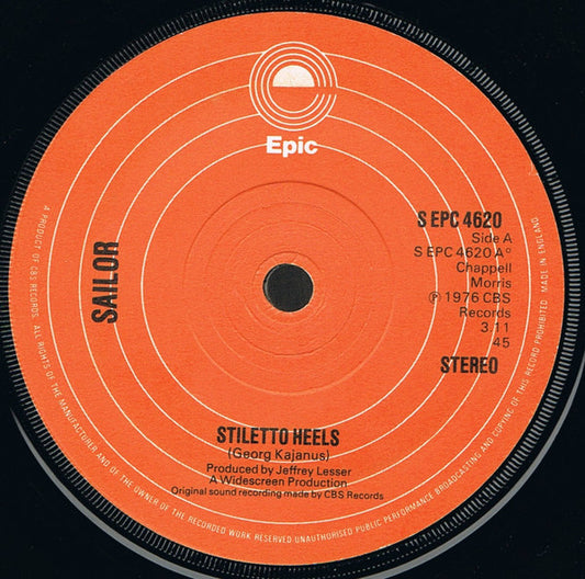 Sailor - Stiletto Heels (7", Single, Sol)