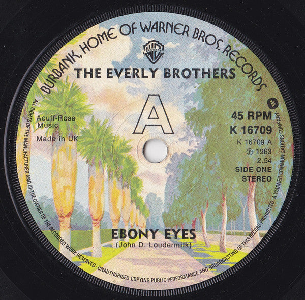 The Everly Brothers* - Ebony Eyes (7")