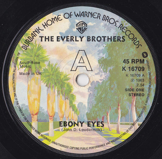 The Everly Brothers* - Ebony Eyes (7")