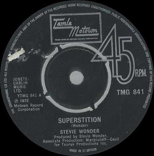 Stevie Wonder - Superstition (7", Single, 4-p)