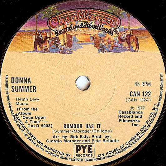 Donna Summer - Rumour Has It (7", Single, Sol)