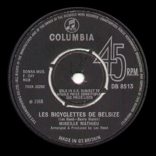 Mireille Mathieu - Les Bicyclettes De Belsize (7", Single)