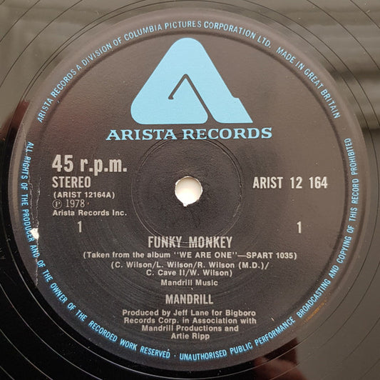 Mandrill - Funky Monkey (12", Single)