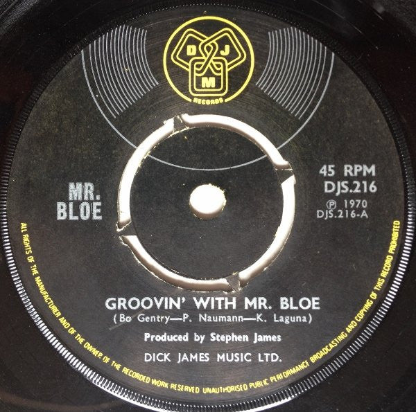 Mr. Bloe - Groovin' With Mr. Bloe (7", Single, Pus)