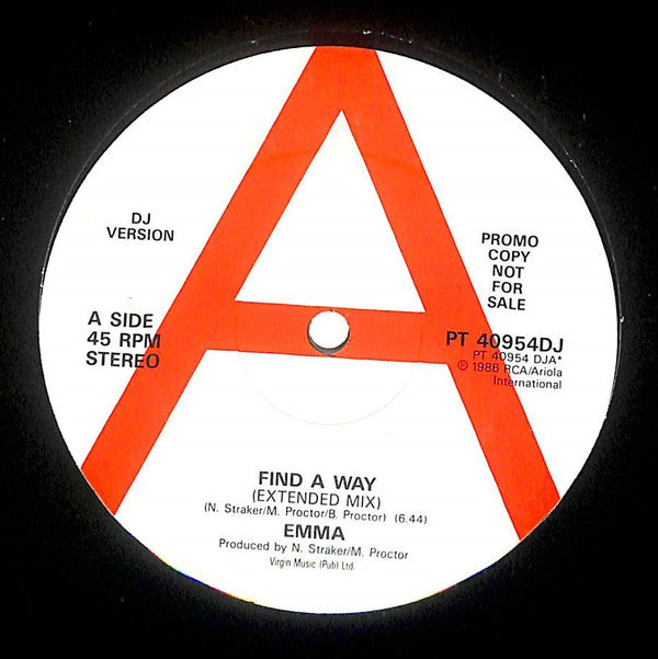 Emma (3) - Find A Way (12", Promo)