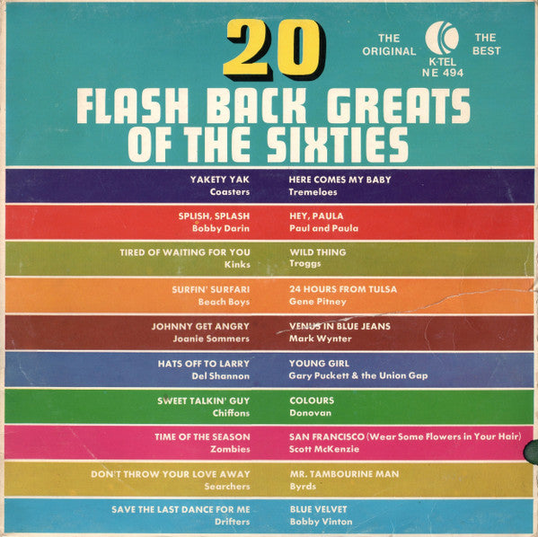 Various - 20 Flash Back Greats Of The Sixties (LP, Comp, Mono, Blu)