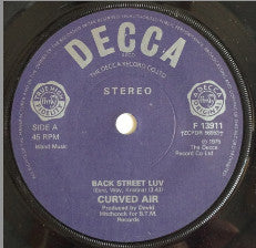 Curved Air - Back Street Luv (Live) (7", Single, RE)
