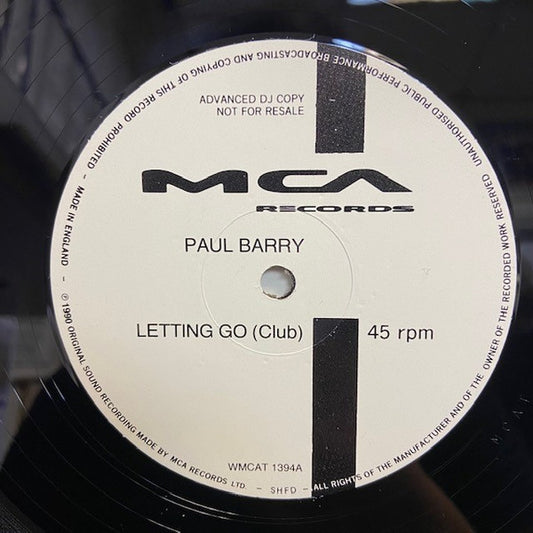 Paul Barry - Letting Go (Club) (12", Adv)