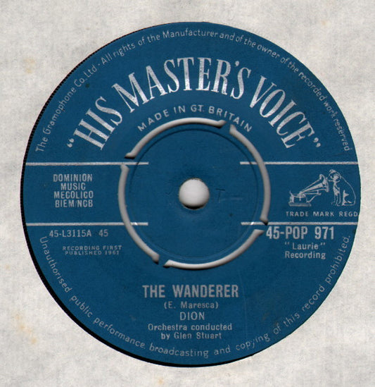 Dion (3) - The Wanderer (7", Single)