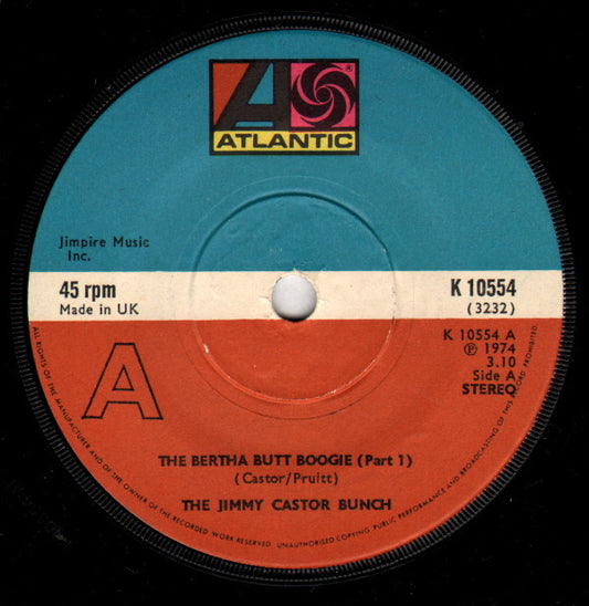 The Jimmy Castor Bunch - The Bertha Butt Boogie (7", Single)