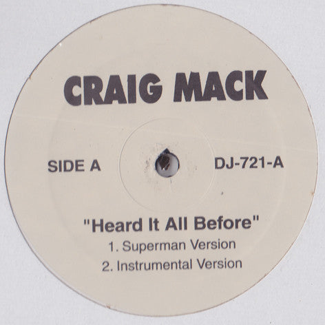 Craig Mack - Heard It All Before / Dat's My Word (12")