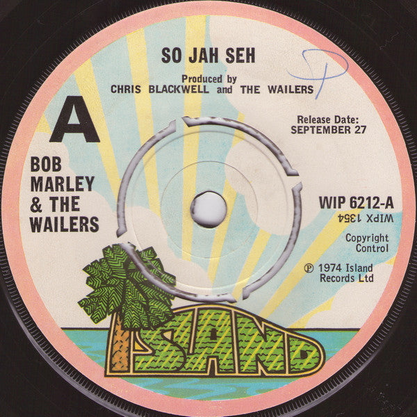 Bob Marley & The Wailers - So Jah Seh (7", S/Sided, Promo)