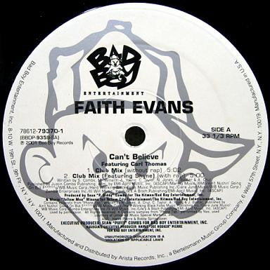 Faith Evans Featuring Carl Thomas - Can't Believe (12")