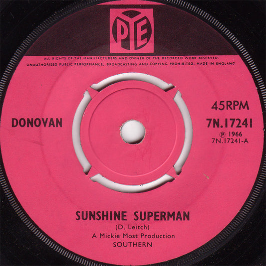 Donovan - Sunshine Superman (7", Single, 4-p)