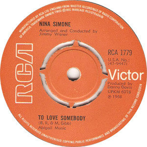 Nina Simone - To Love Somebody (7", Single)