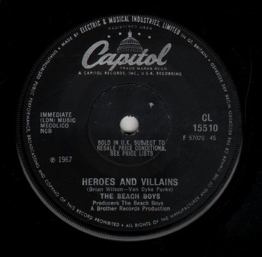 The Beach Boys - Heroes And Villains (7", Single, Sol)