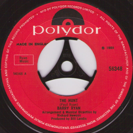 Barry Ryan - The Hunt (7", Single)
