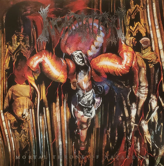 Incantation - Mortal Throne Of Nazarene (LP, Album, RE, Red)