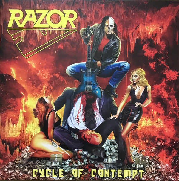 Razor (2) - Cycle Of Contempt (LP, Album, Yel)