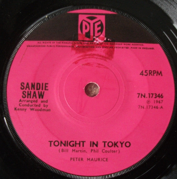 Sandie Shaw - Tonight In Tokyo (7", Single, Sol)