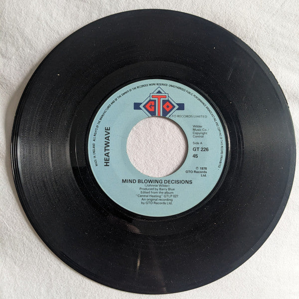 Heatwave - Mind Blowing Decisions (7", Single, Pap)