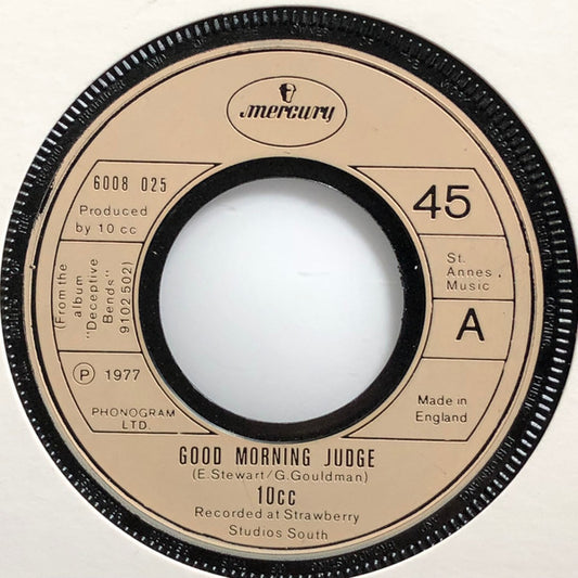 10cc - Good Morning Judge (7", Single, Lar)