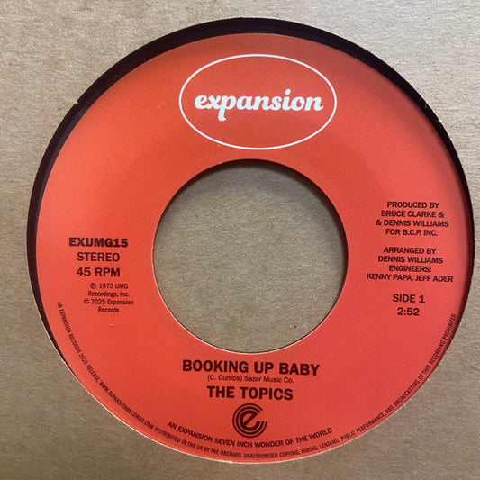 The Topics - Booking Up Baby (7", RE)