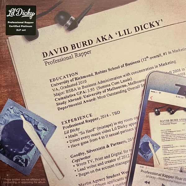 Lil Dicky - Professional Rapper (2xLP, Album, RE)