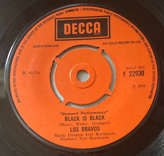 Los Bravos - Black Is Black / Bring A Little Lovin' (7", Single)
