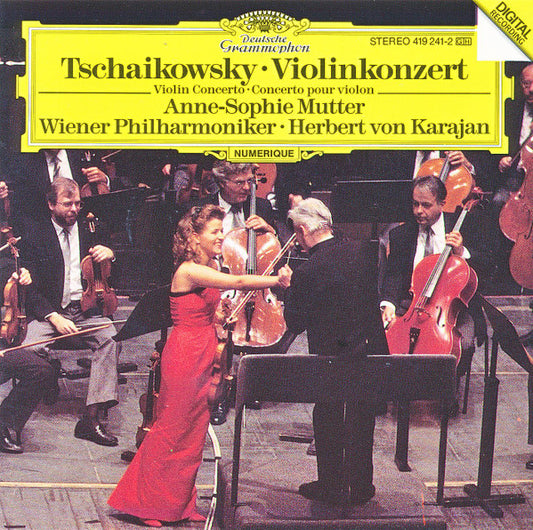 Tschaikowsky* - Anne-Sophie Mutter, Wiener Philharmoniker • Herbert von Karajan - Violinkonzert = Violin Concerto = Concerto Pour Violon (CD, Album, RE, PRS)
