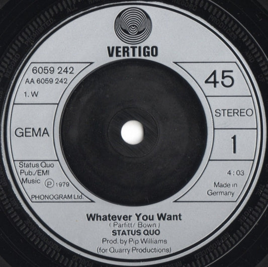 Status Quo - Whatever You Want (7", Single, Ger)