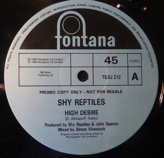 Shy Reptiles - High Desire (12", Promo)