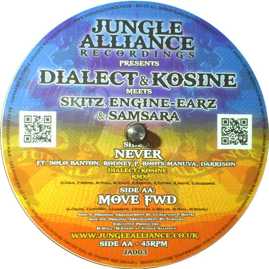 Dialect & Kosine* Meets Skitz, Engine-Earz* & Samsara (12) - Never / Move Fwd (12")