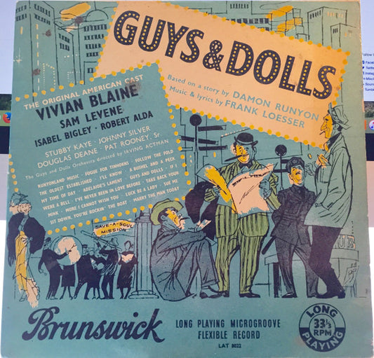 Feuer & Martin Present Frank Loesser's*, The Original American Cast* - Guys And Dolls (LP, Mono)