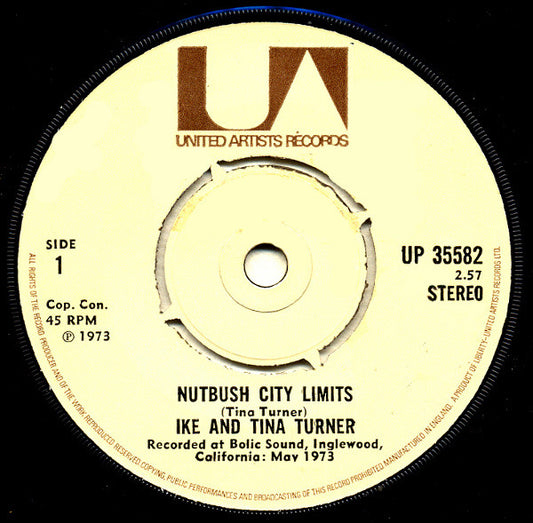 Ike And Tina Turner* - Nutbush City Limits (7", Single)