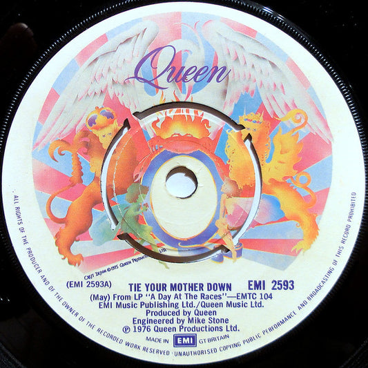 Queen - Tie Your Mother Down (7", Single, Pus)