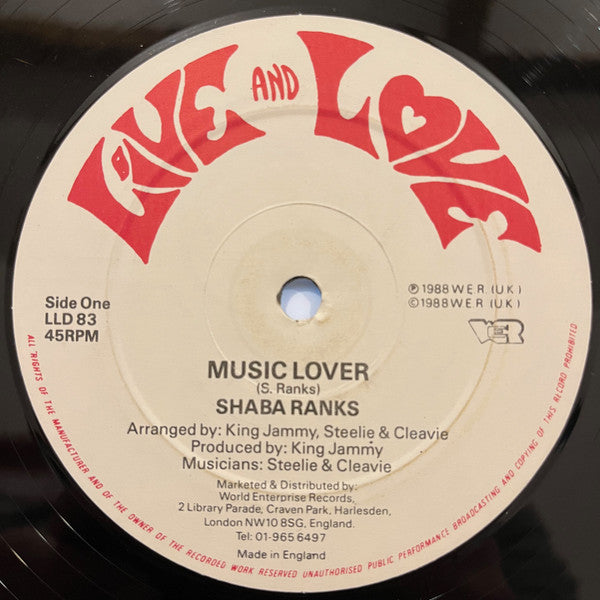 Shaba Ranks* - Music Lover (12")