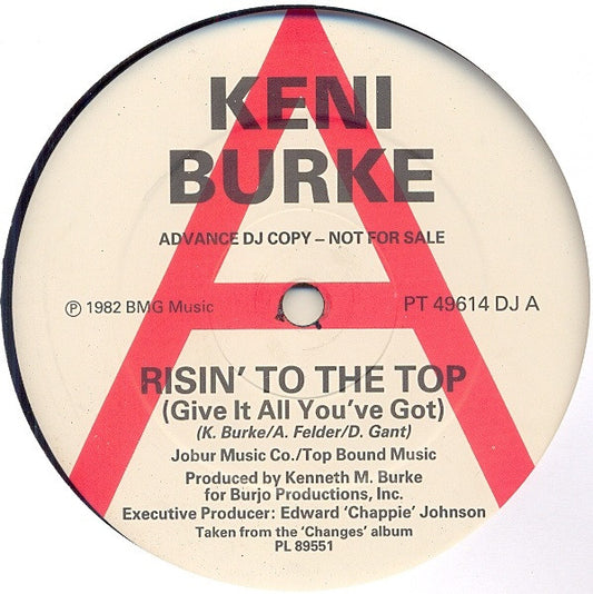Keni Burke - Risin' To The Top (12", Promo)