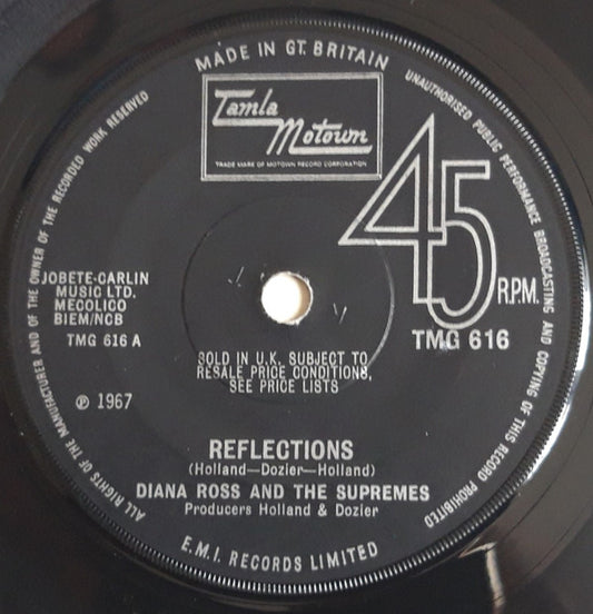 Diana Ross & The Supremes* - Reflections / Going Down For The Third Time (7", Single, Sol)