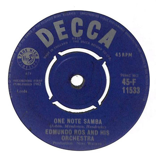 Edmundo Ros & His Orchestra - One Note Samba / Slightly Out Of Tune (7")