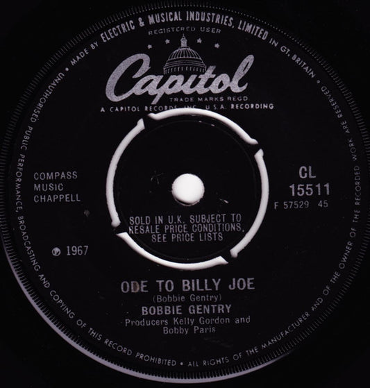 Bobbie Gentry - Ode To Billy Joe (7", Single)