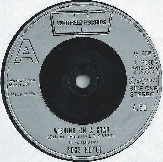 Rose Royce - Wishing On A Star (7", Single, Sil)